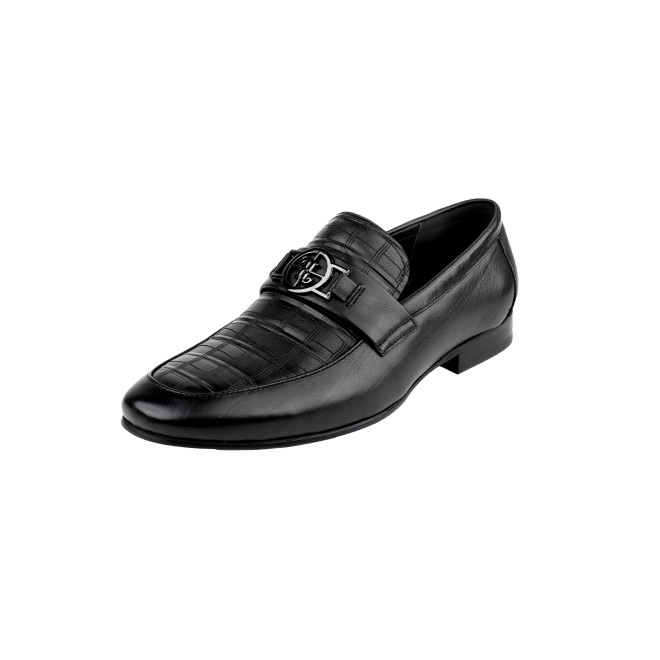 J.Fontini Men Black Formal Moccasin (SKU: 14-1670-11-44)