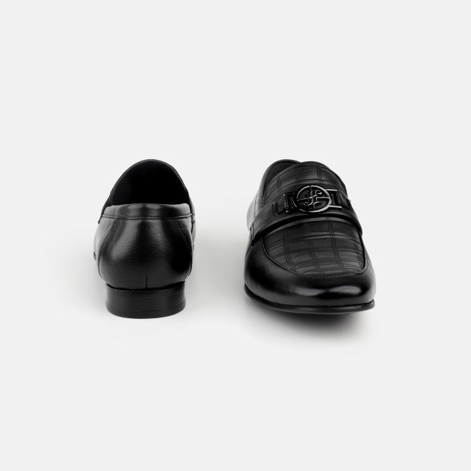 J.Fontini Men Black Formal Moccasin (SKU: 14-1670-11-44)