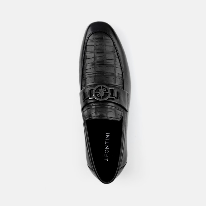 J.Fontini Men Black Formal Moccasin (SKU: 14-1670-11-44)