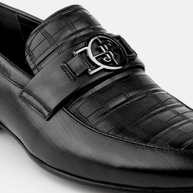 J.Fontini Men Black Formal Moccasin (SKU: 14-1670-11-44)