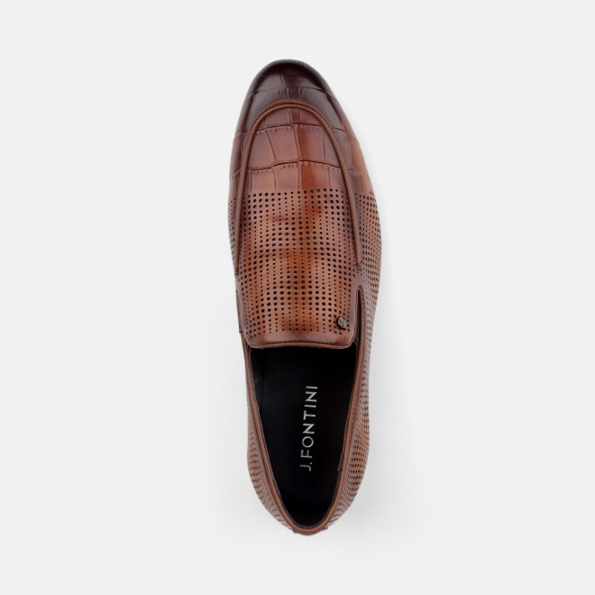 J.Fontini Men Tan Formal Moccasin (SKU: 14-1671-23-41)