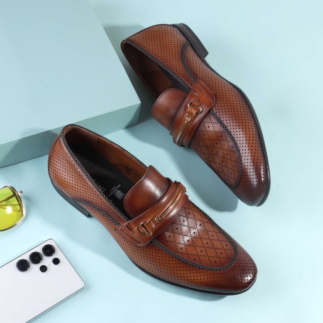 Men Tan Formal Moccasin