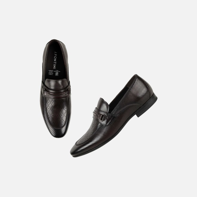 J.Fontini Men Brown Formal Moccasin (SKU: 14-1672-12-41)