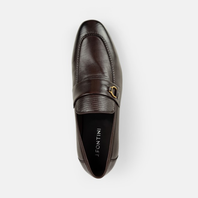 J.Fontini Men Coffee Formal Moccasin (SKU: 14-1673-55-44)