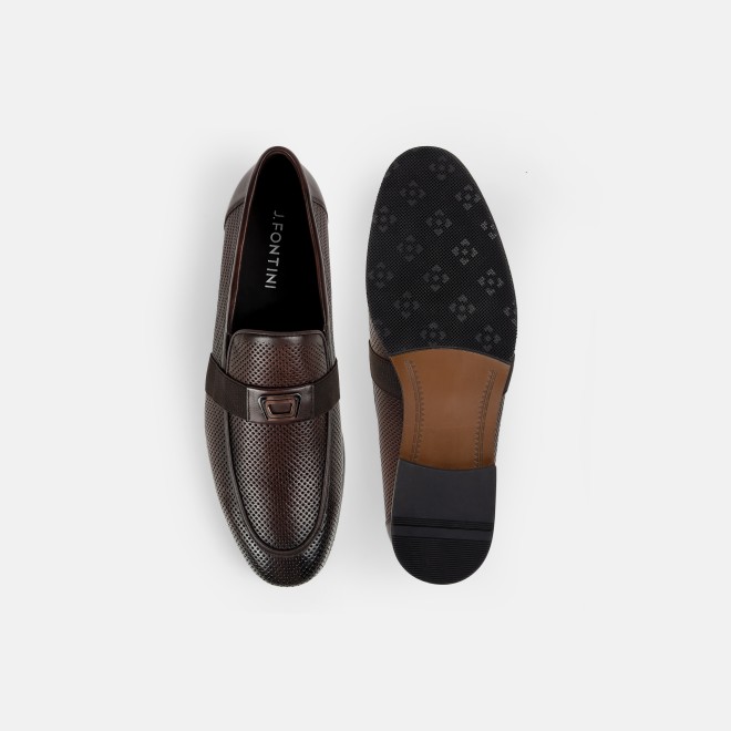 J.Fontini Men Brown Formal Moccasin (SKU: 14-1674-12-42)