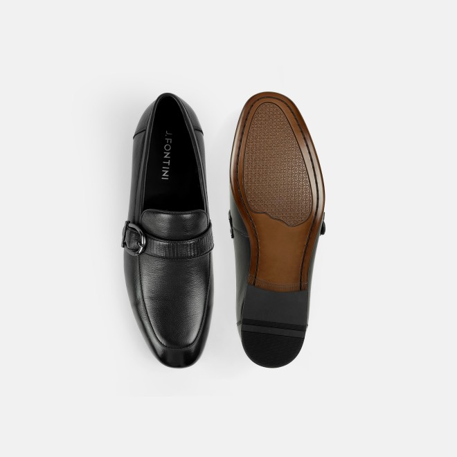 J.Fontini Men Black Formal Moccasin (SKU: 14-1675-11-41)