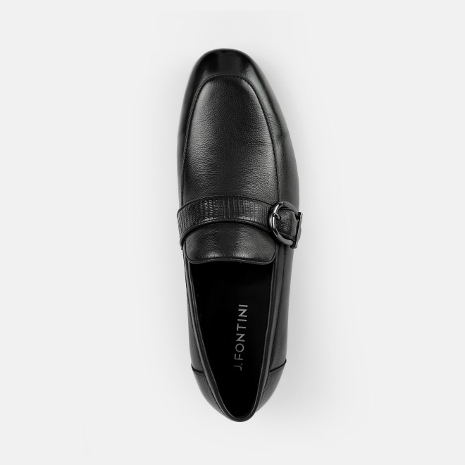 J.Fontini Men Black Formal Moccasin (SKU: 14-1675-11-41)