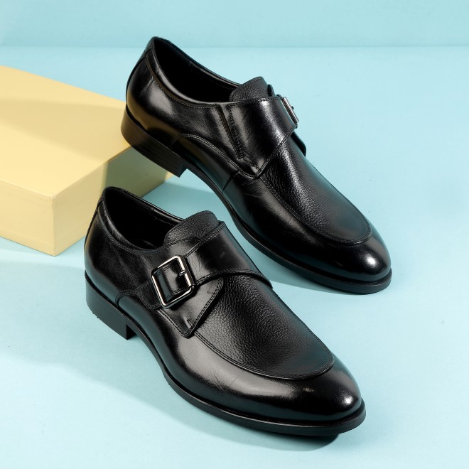 J.Fontini Men Black Formal Monk