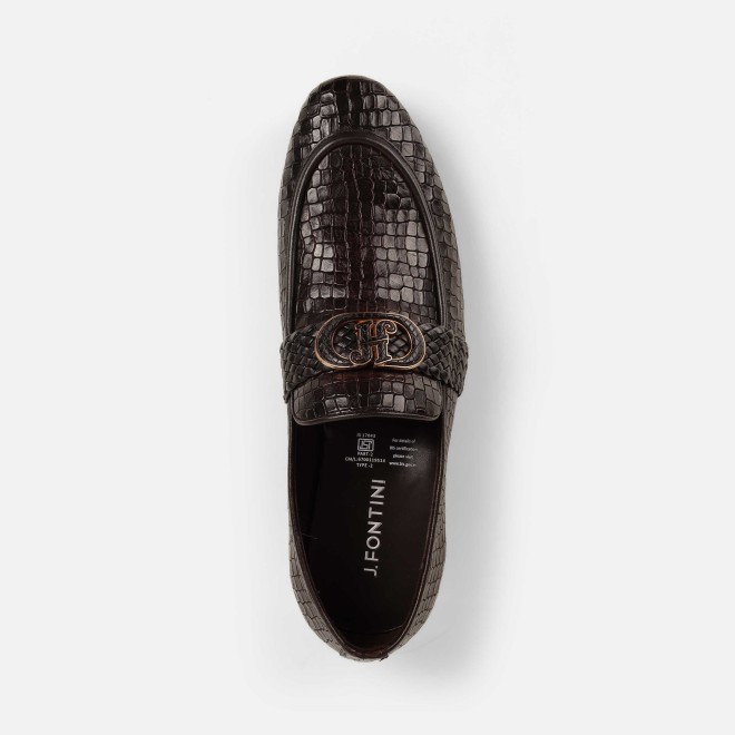 J.Fontini Men Brown Formal Moccasin (SKU: 14-1678-12-41)