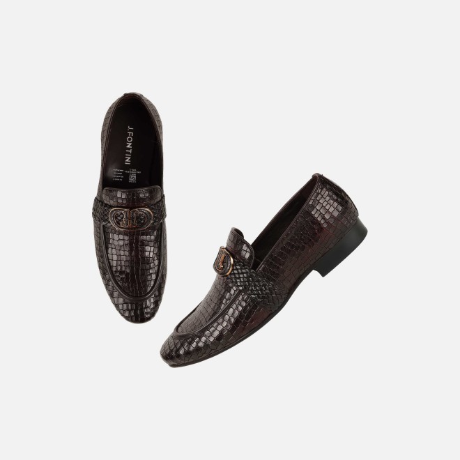 J.Fontini Men Brown Formal Moccasin (SKU: 14-1678-12-41)