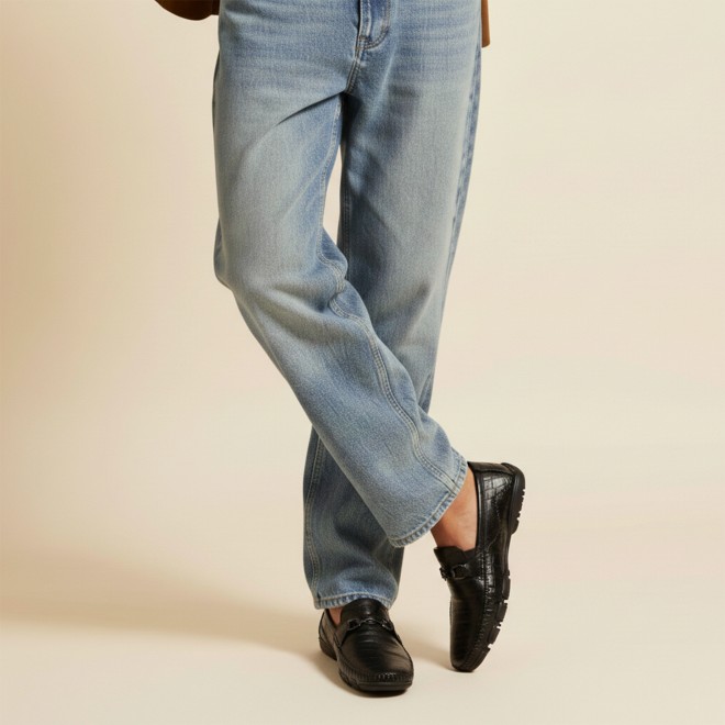 J.Fontini Men Black Casual Loafers (SKU: 14-1679-11-42)