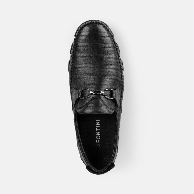 J.Fontini Men Black Casual Loafers (SKU: 14-1679-11-42)