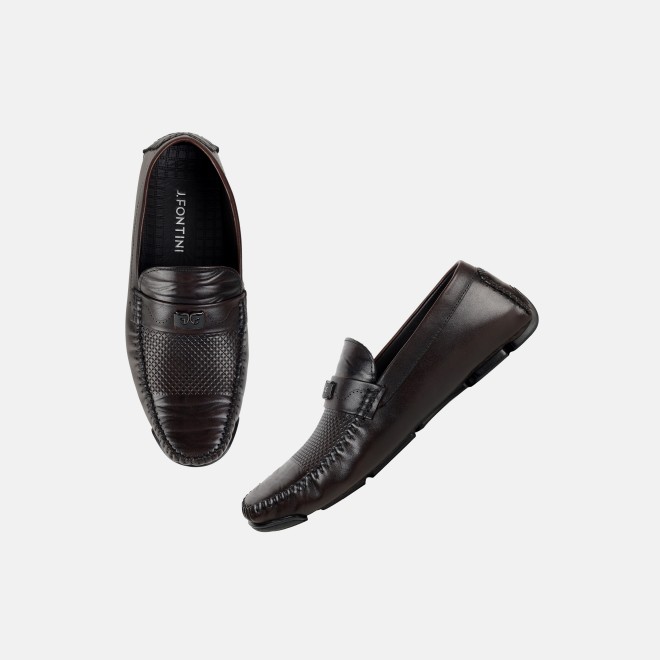 J.Fontini Men Brown Casual Loafers (SKU: 14-1681-12-41)