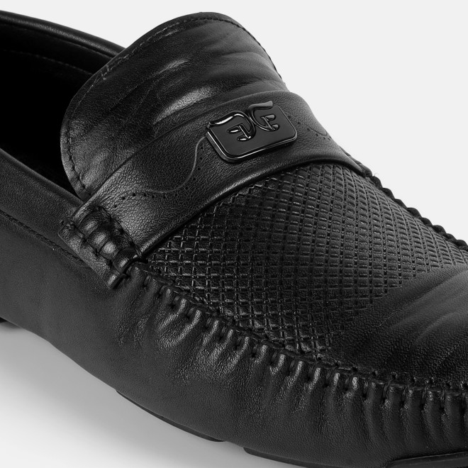 J.Fontini Men Black Casual Loafers (SKU: 14-1681L-11-46)