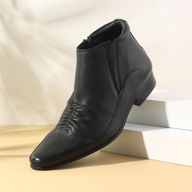 J.Fontini Men Black Formal Boots