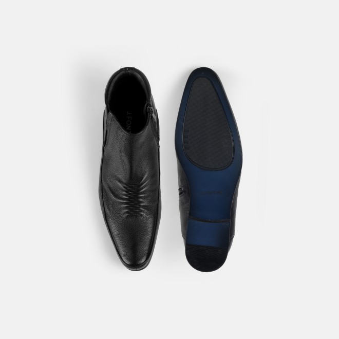 J.Fontini Men Black Formal Boots (SKU: 14-1682-11-40)