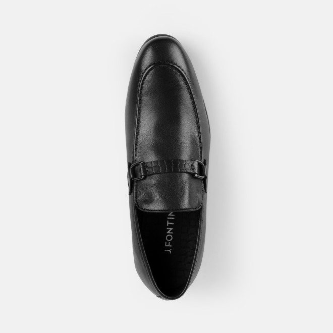 J.Fontini Men Black Formal Moccasin (SKU: 14-1683-11-40)