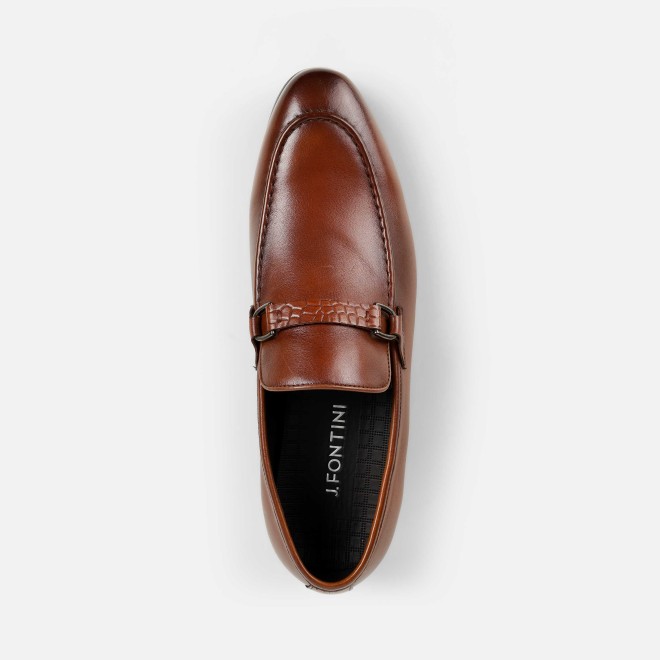 J.Fontini Men Tan Formal Moccasin (SKU: 14-1683-23-40)