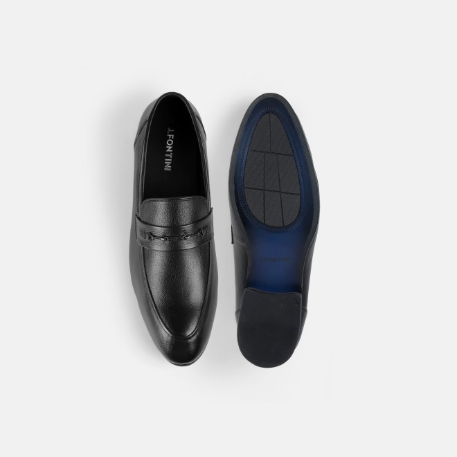 J.Fontini Men Black Formal Moccasin (SKU: 14-1684-11-40)