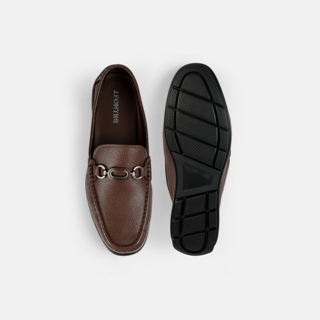 J.Fontini Men Brown Casual Loafers (SKU: 14-1686-12-40)