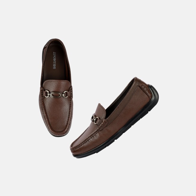 J.Fontini Men Brown Casual Loafers (SKU: 14-1686-12-40)
