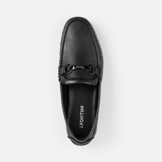 J.Fontini Men Black Formal Moccasin (SKU: 14-1687-11-40)