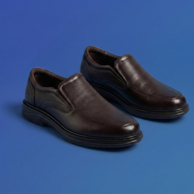J.Fontini Men Brown Formal Moccasin