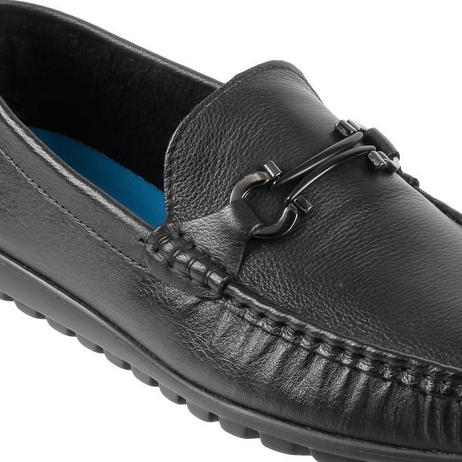 J.Fontini Men Black Casual Loafers (SKU: 14-258L-11-46)