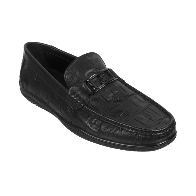 J.Fontini Men Black Casual Loafers (SKU: 14-696-11-40)