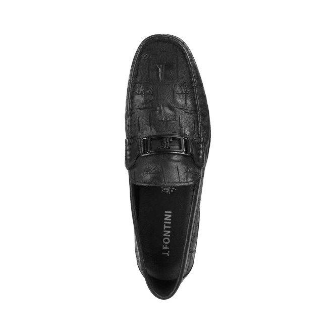 J.Fontini Men Black Casual Loafers (SKU: 14-696-11-40)