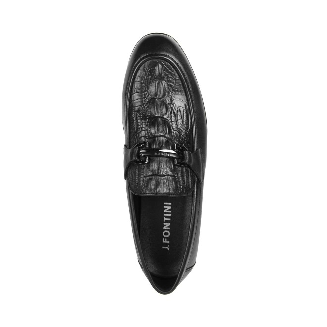 J.Fontini Men Black Formal Moccasin (SKU: 14-706-11-41)