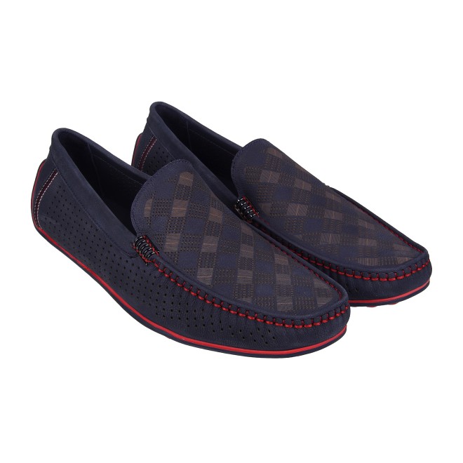J.Fontini Men Navy-Blue Casual Loafers
