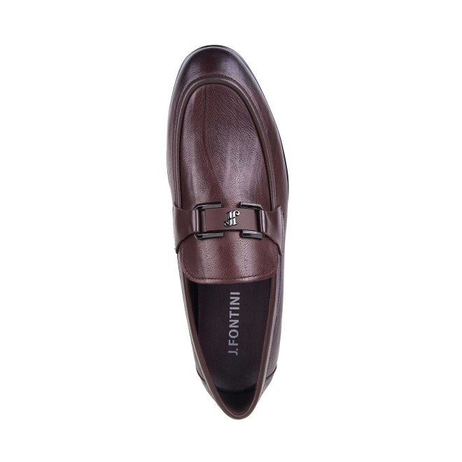 J.Fontini Men Brown Formal Moccasin (SKU: 14-726-12-41)