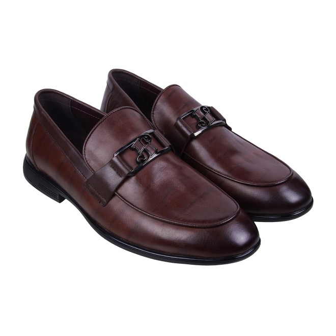 J.Fontini Men Brown Formal Moccasin