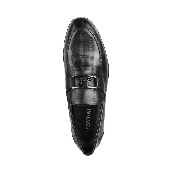 J.Fontini Men Black Formal Moccasin (SKU: 14-738-11-41)