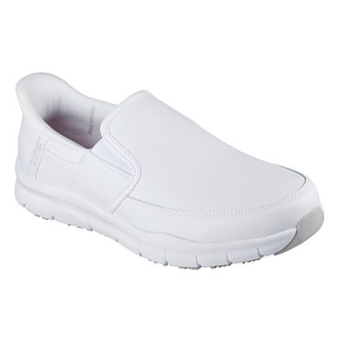 Skechers Men White Sports Slip Ons (SKU: 158-200304-16-7)