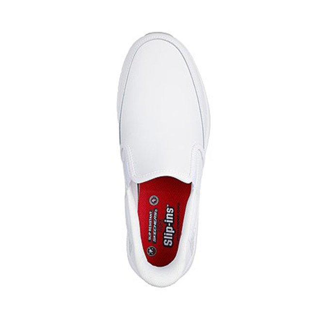 Skechers Men White Sports Slip Ons (SKU: 158-200304-16-7)