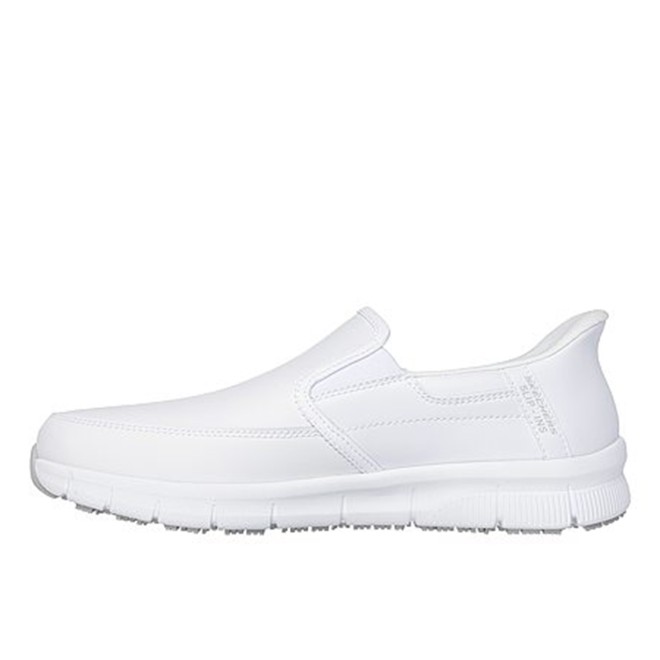 Skechers Men White Sports Slip Ons (SKU: 158-200304-16-7)