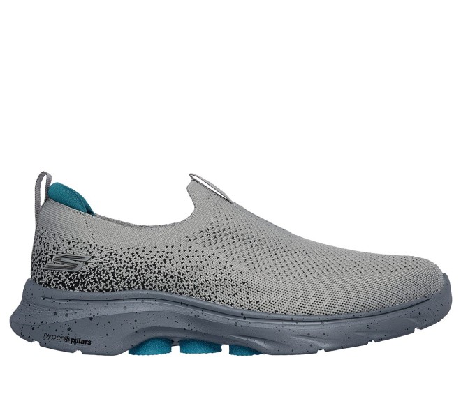 Skechers Men Grey-suede Sports Walking Shoes (SKU: 158-216633-68-7)
