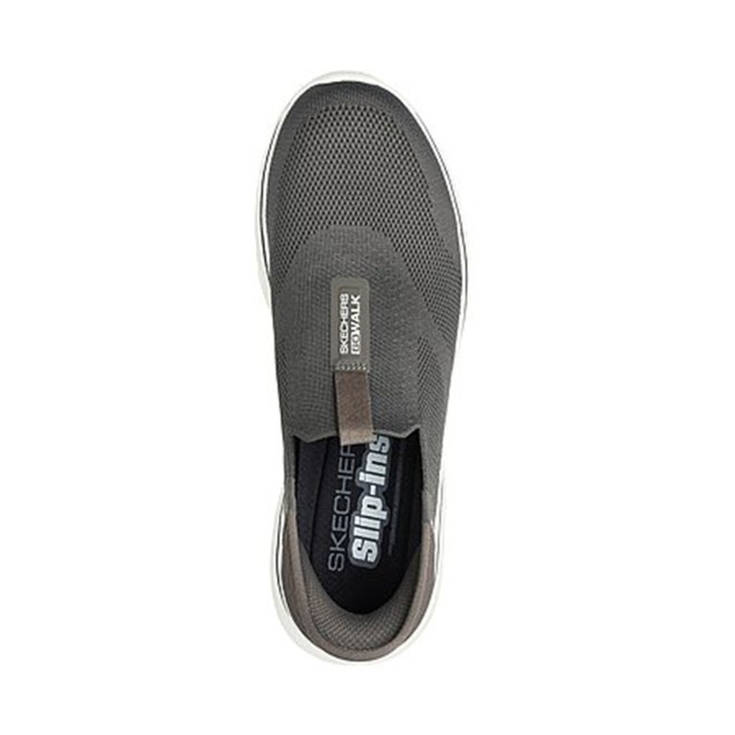 Skechers Men Brown Sports Slip Ons (SKU: 158-216641-12-8)