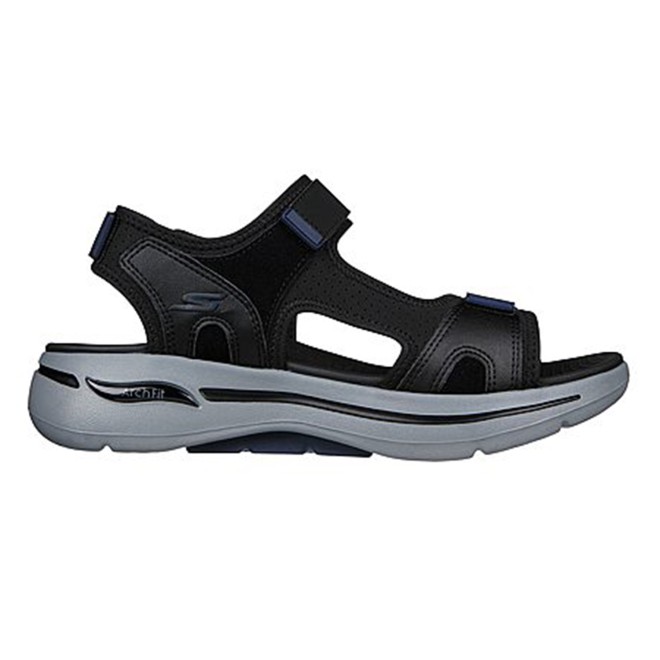 Skechers Men Black-blue Sports Sandals