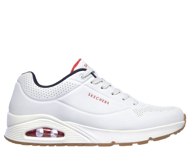 Skechers Men White-red Sports Sneakers (SKU: 158-52458-93-7)