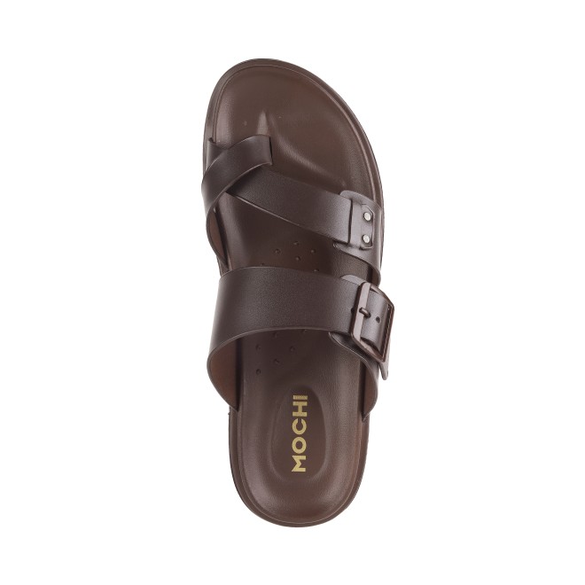 Mochi Men Brown Casual Slippers (SKU: 16-1025-12-40)