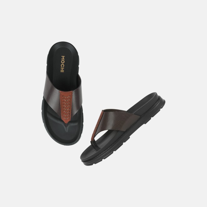 Mochi Men Brown Casual Slippers (SKU: 16-1028-12-39) Mochi Men Brown Casual Slippers (SKU: 16-1028-12-39)
