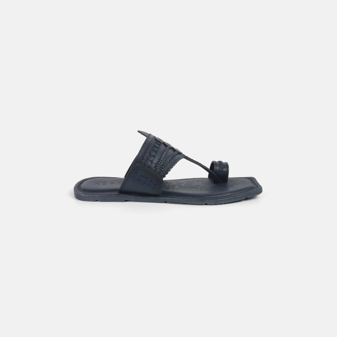 Mochi Men Navy-Blue Ethnic Kolhapuris (SKU: 16-1047-17-40)