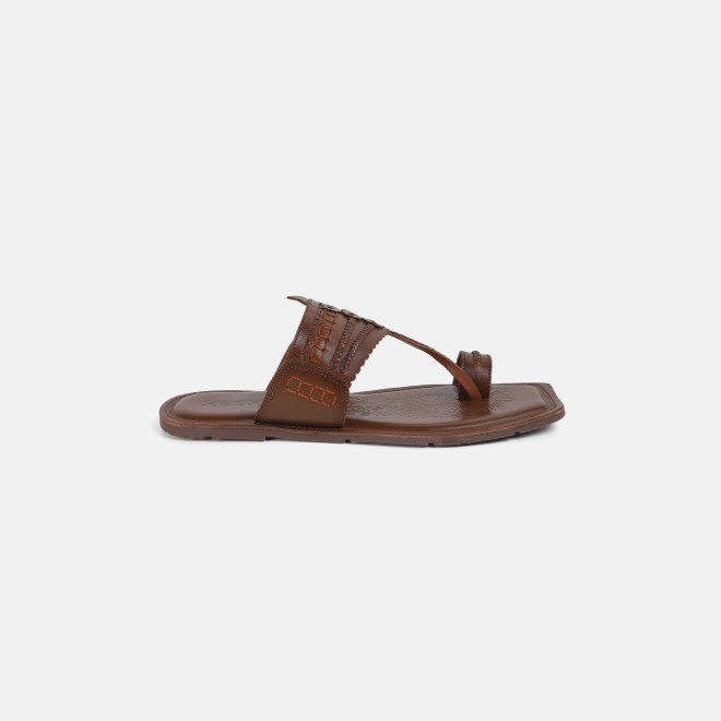 Mochi Men Tan Ethnic Kolhapuris (SKU: 16-1047-23-40)
