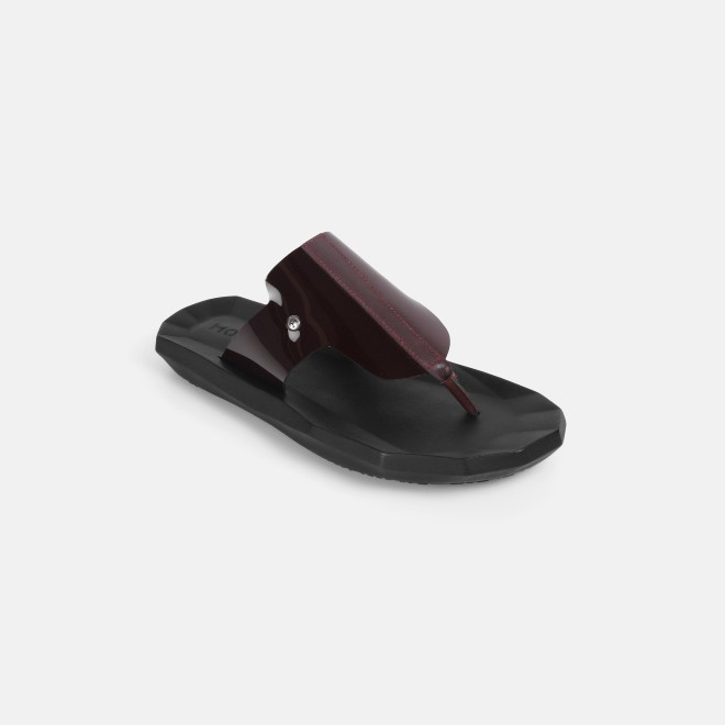 Mochi Men Wine Casual Slippers