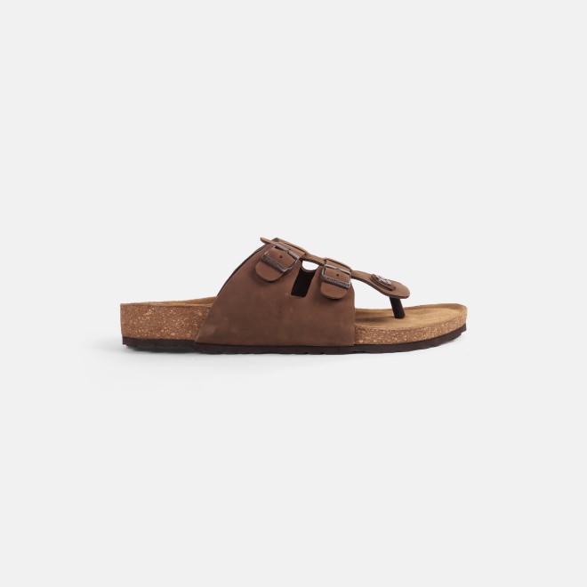 Mochi Men Brown Casual Slippers (SKU: 16-1063-12-40)