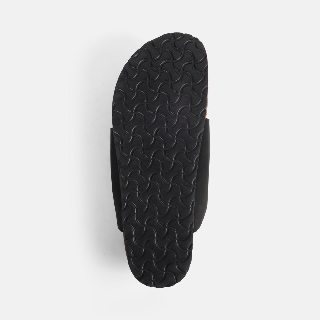 Mochi Men Black Casual Slippers (SKU: 16-1063-11-40)