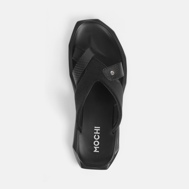 Mochi Men Black Casual Slippers (SKU: 16-1064-11-40) Mochi Men Black Casual Slippers (SKU: 16-1064-11-40)